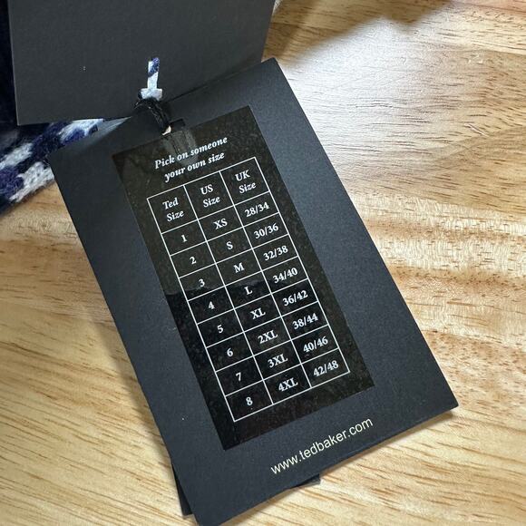 Ted Baker NWT Navy Blue Riber Roll Neck Wool Jumper Turtleneck Sweater Sz 4 (L) - Picture 6 of 10